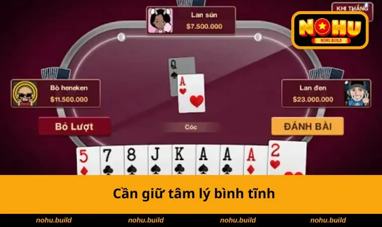 Cần giữ tâm lý bình tĩnh